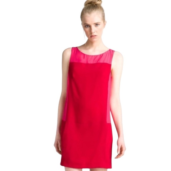 rag and‎ bone Corina shift dress in pink and red 🩷❤️. Size 0 - Picture 3 of 10